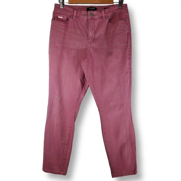Nine West Jeans Gramercy Skinny Ankle Jeans Dusty Pink Size 10 - Picture 1 of 13